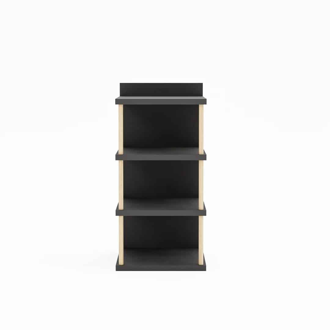 Organizator de pantofi cu 4 polițe din PAL melaminat, 60 x 29 x 30 cm