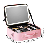Geanta Cosmetica Pentru Make-up cu Oglinda LED  cu Touch, 26x23x11 cm - imagine 8