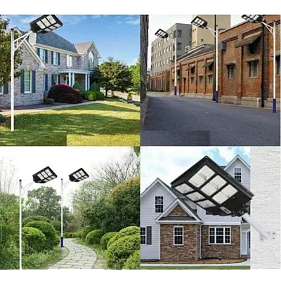 Lampa solara stradala 600W/800W/1000W, Telecomanda, suport metalic