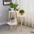 Set 3 masute decorative din lemn, suport ghivece de flori, 50/40/20 cm