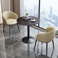 Masă rotunda din piatră sinterizată, diametru 60cm, inaltime 75cm - imagine 3