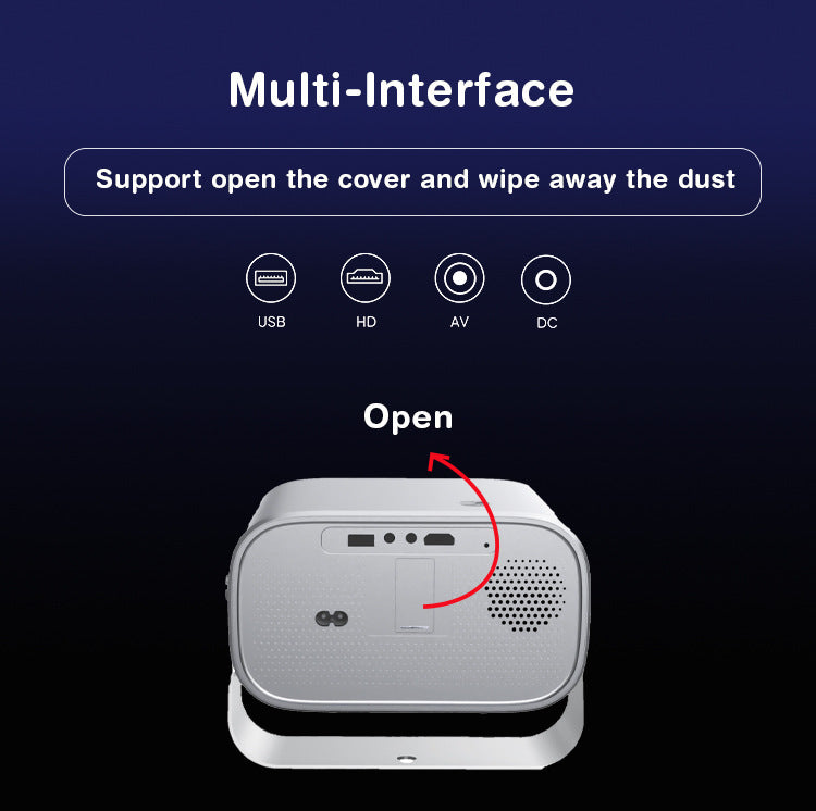 Proiector Smart MG50 PRO – Android 12.0, 720P HD, 300 ANSI, 150” ecran, WiFi 6, Bluetooth 5.1, Google Assistant, Netflix TV