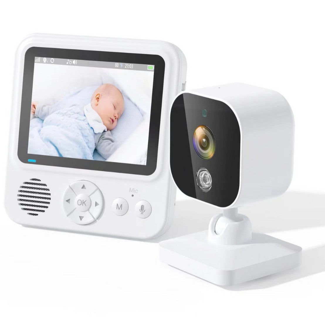 Monitor video wireless pentru bebelusi cu ecran IPS 2.8" – vedere nocturna, VOX, comunicare bidirectionala