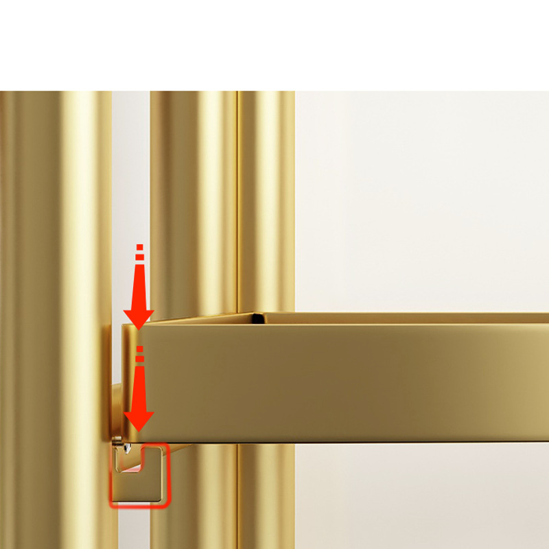 Etajera metalica pliabila pentru colt, 5 niveluri, 157x51x51cm