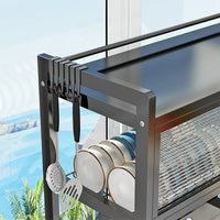 Suport de vase metalic multifunctional cu scurgator, suport pentru ustensile si tacamuri - imagine 4