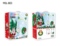 Casti pufoase din plus, Wireless Bluetooth cu urechi model brad de Craciun - imagine 7