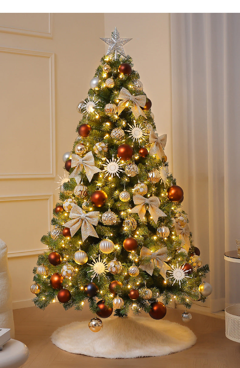 Brad artificial de Craciun decorat, luxos, cu 450 de ramuri dese, 150cm-180cm