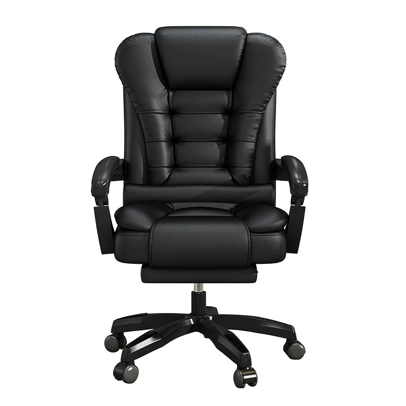 Scaun de Birou Ergonomic Directorial, Piele Ecologică, Recliner și Suport pentru Picioare