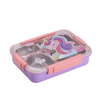 Caserola termica 4 compartimente din inox pentru copii cu lingurita, 900 ml, 16.8 X 22.6 X 6.5cm - imagine 9