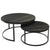 RESIGILAT - Set 2 masute rotunde de cafea cu efect de marmura, diametru 80/60 cm, blat MDF, cadru metalic