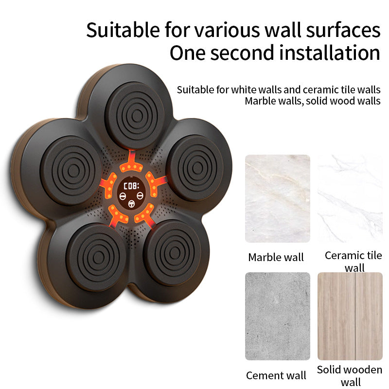 Aparat inteligent de box pentru antrenare reflexe, sincronizare Bluetooth, difuzor stereo, Negru