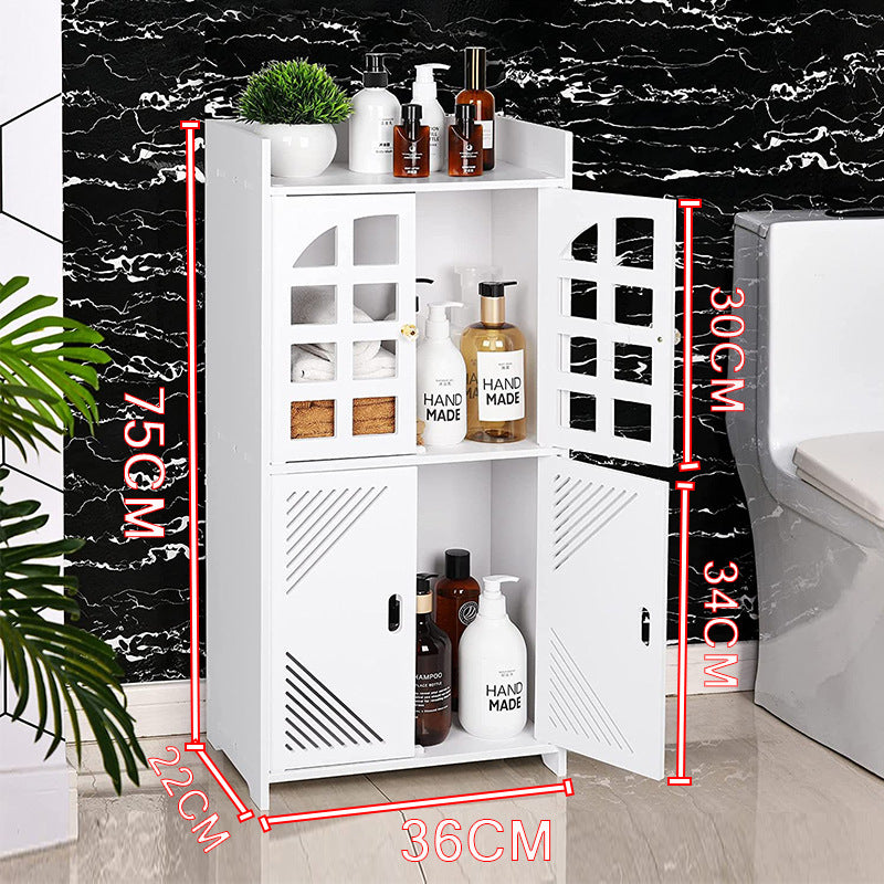 Set mobilier baie 2 piese – alb, plastic rezistent, max. dimensiune 78×36×22 cm