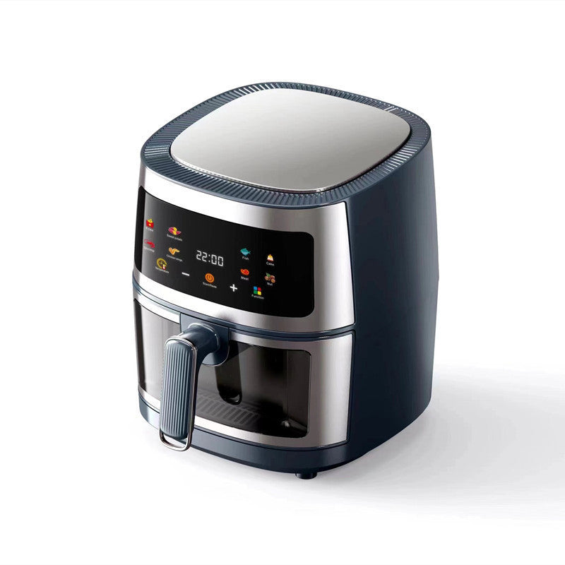Friteuza cu aer cald, Air Fryer 8L, 2400 W, afisaj digital LCD color, Touch control, otel inoxidabil