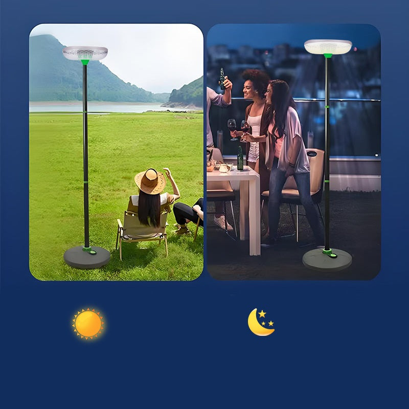 Lampa solara LED 200W, iluminare inteligenta in 3 culori, telecomanda si stalp inclus