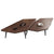 Set 2 mese cafea Gemini, design scandinav, model diamant, blat MDF 20mm