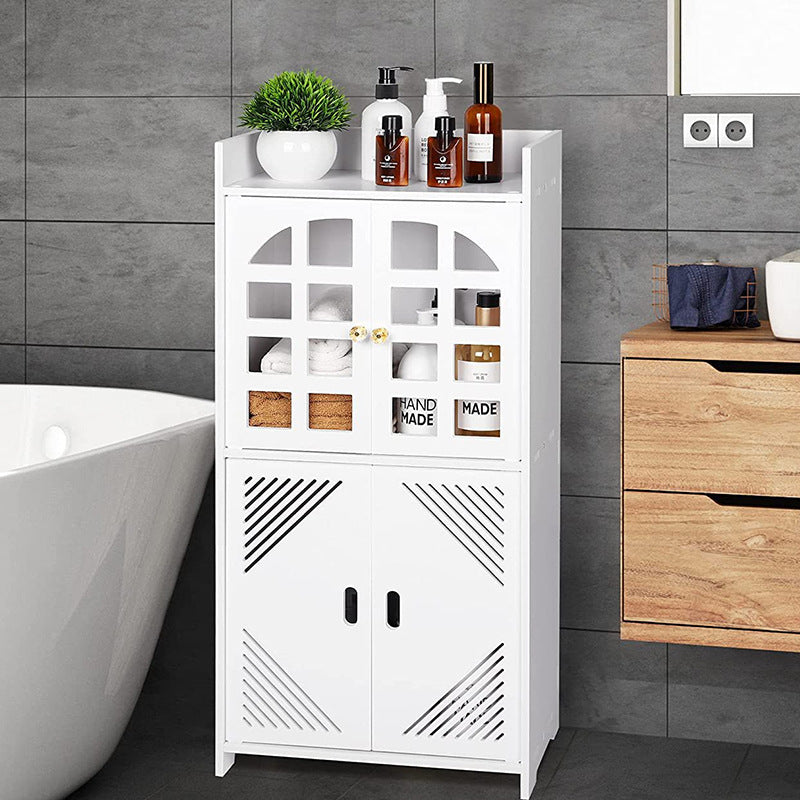 Set mobilier baie 2 piese – alb, plastic rezistent, max. dimensiune 78×36×22 cm