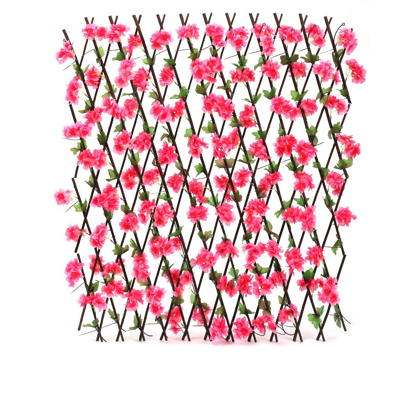 Gard viu artificial cu flori, extensibil, vesnic verde, 220x70 sau 120x120