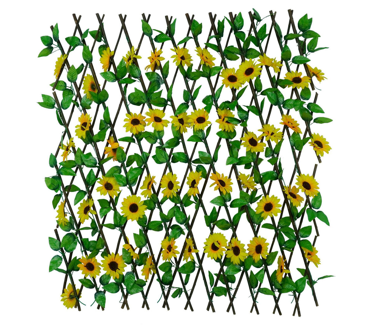 Gard viu artificial cu flori, extensibil, vesnic verde, 220x70 sau 120x120