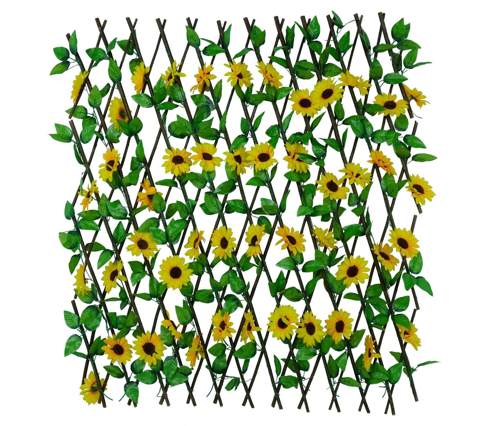 Gard viu artificial cu flori, extensibil, vesnic verde, 220x70 sau 120x120