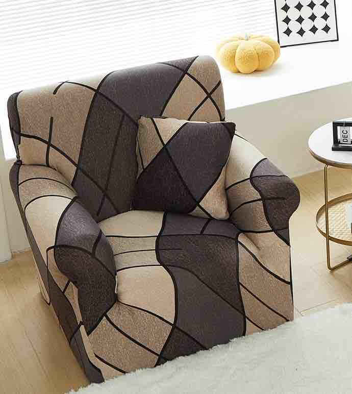 Husa fotoliu din bumbac elastic 90-140 cm