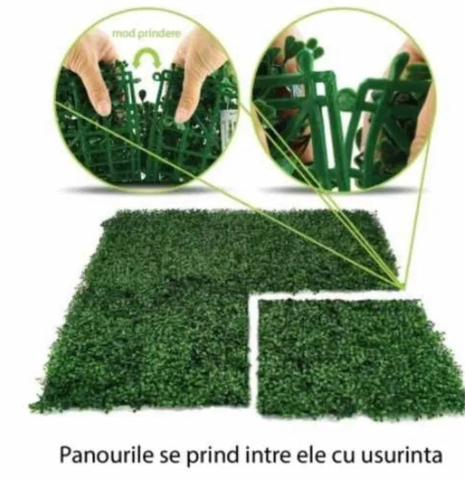 Perete verde artificial, gradini verticale din plante artificiale 60x40cm