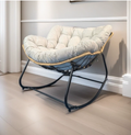 Fotoliu Balansoar Rocking Chair Model Premium, Extra Gros, Cadru Intarit