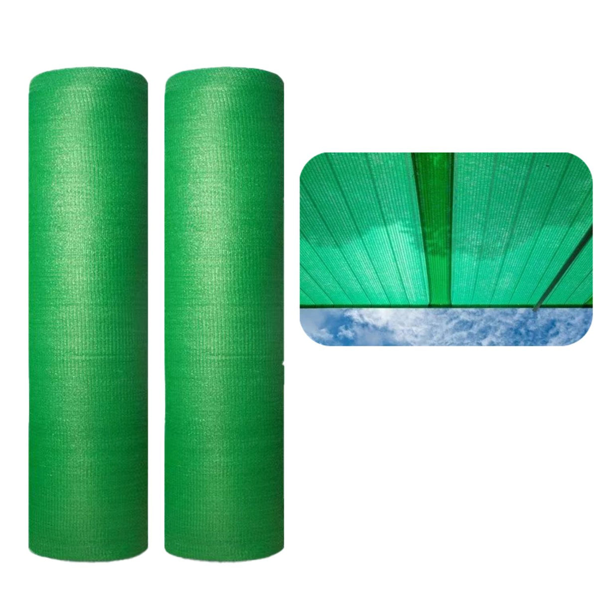 Plasa protectie solara si rezistenta la caldura pentru acvacultura, 8 ace, 80g, 2×25m sau 2×50m, verde/negru
