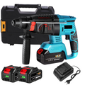 Bormasina cu Percutie Fara Fir Brushless 1850W, 2 Acumulatori 18V, 2580 rpm, Ciocan Rotopercutor SDS Plus