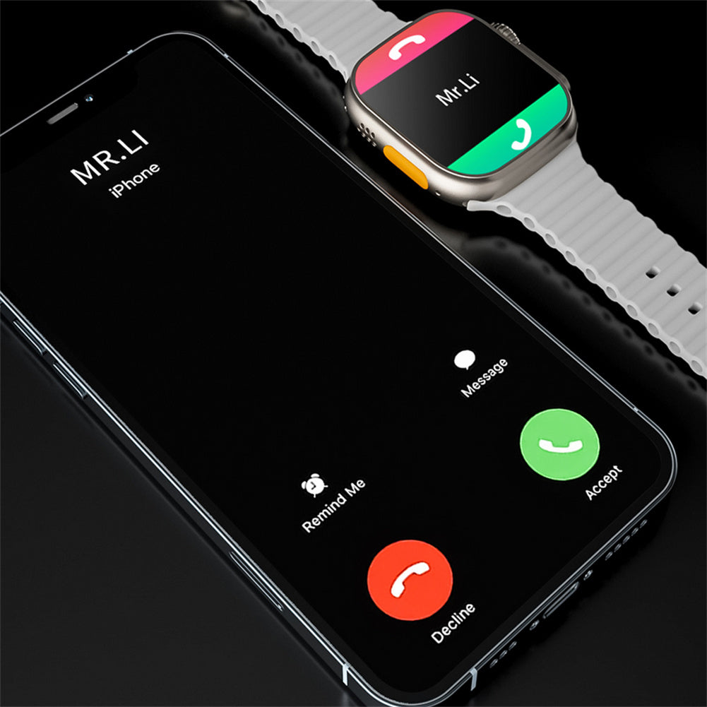 Ceas inteligent SmartWatch Z68 Ultra, compatibil cu orice telefon, apel Bluetooth, incarcator wireless, metal