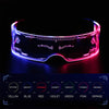 Ochelari pentru petrecere LED, 7 Culori, 21 efecte iluminare, control dublu, stilul cyberpunk