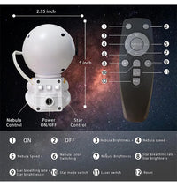 Proiector stele, ABS/PVC, model astronaut, alimentare USB, Alb - imagine 11