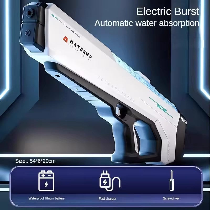 Pistol apa electric Cheetah 54x6x20 cm – tragere automata, baterie USB, raza 12 m