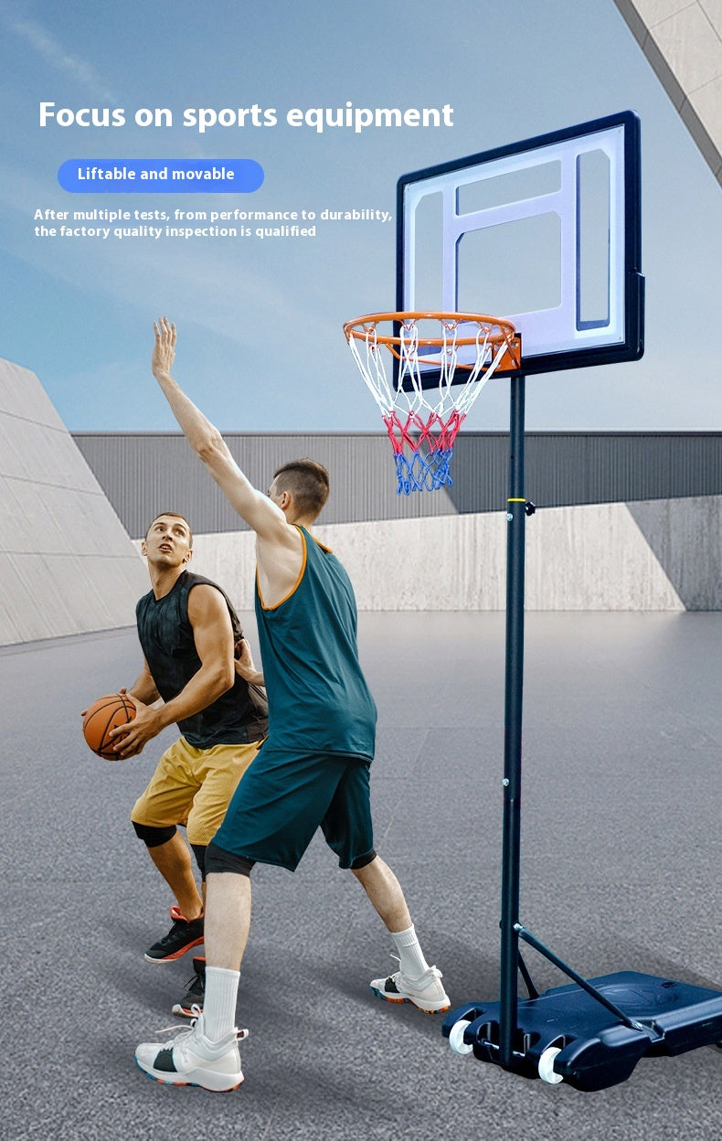 Cos baschet exterior reglabil 1.5–2.5 m – placa transparenta PVC, roti, baza umplere