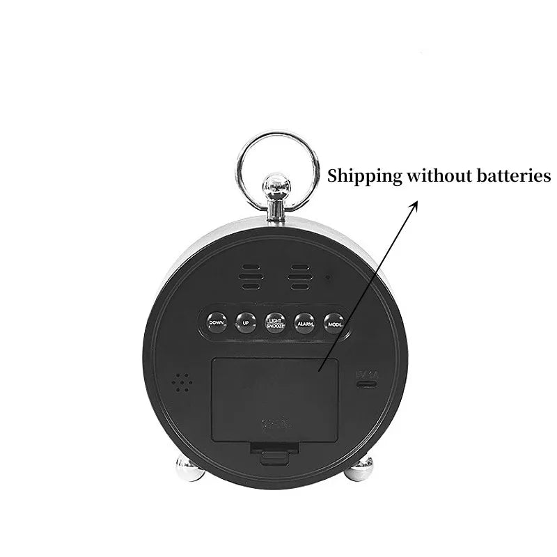 Ceas desteptator digital LED 4,4" cu afisaj color, comanda vocala si alarme personalizabile - trezeste ecranul prin bataie din palme