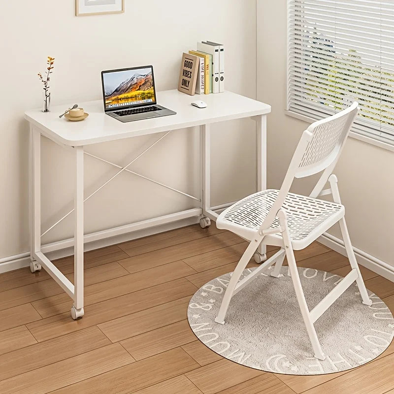 Birou compact cu roti 60x40x75 cm pentru laptop sau birou acasa