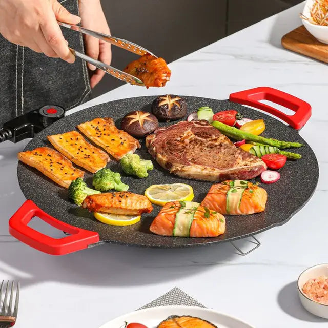 Plita rotunda Coreeana Electrica – 36 cm, 1800W, antiaderenta