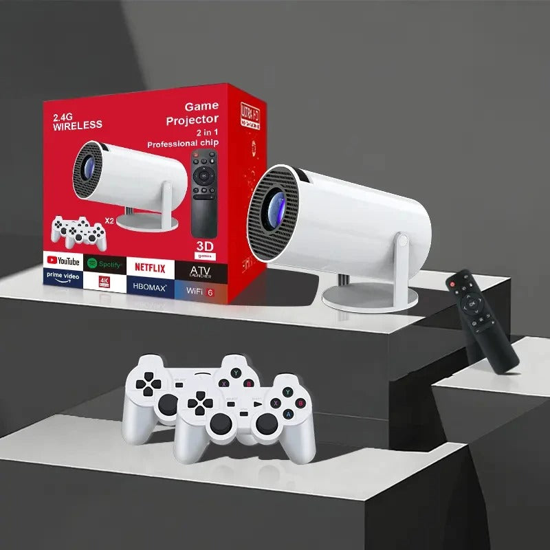 Mini videoproiector smart Magcubic HY300 Pro+ 4K, Android 11, WiFi 6, BT 5.4, Gamepad inclus