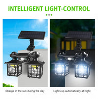 Lampa solara dubla pentru perete cu senzor de miscare si telecomanda 192 LED, JD-2219A - imagine 6