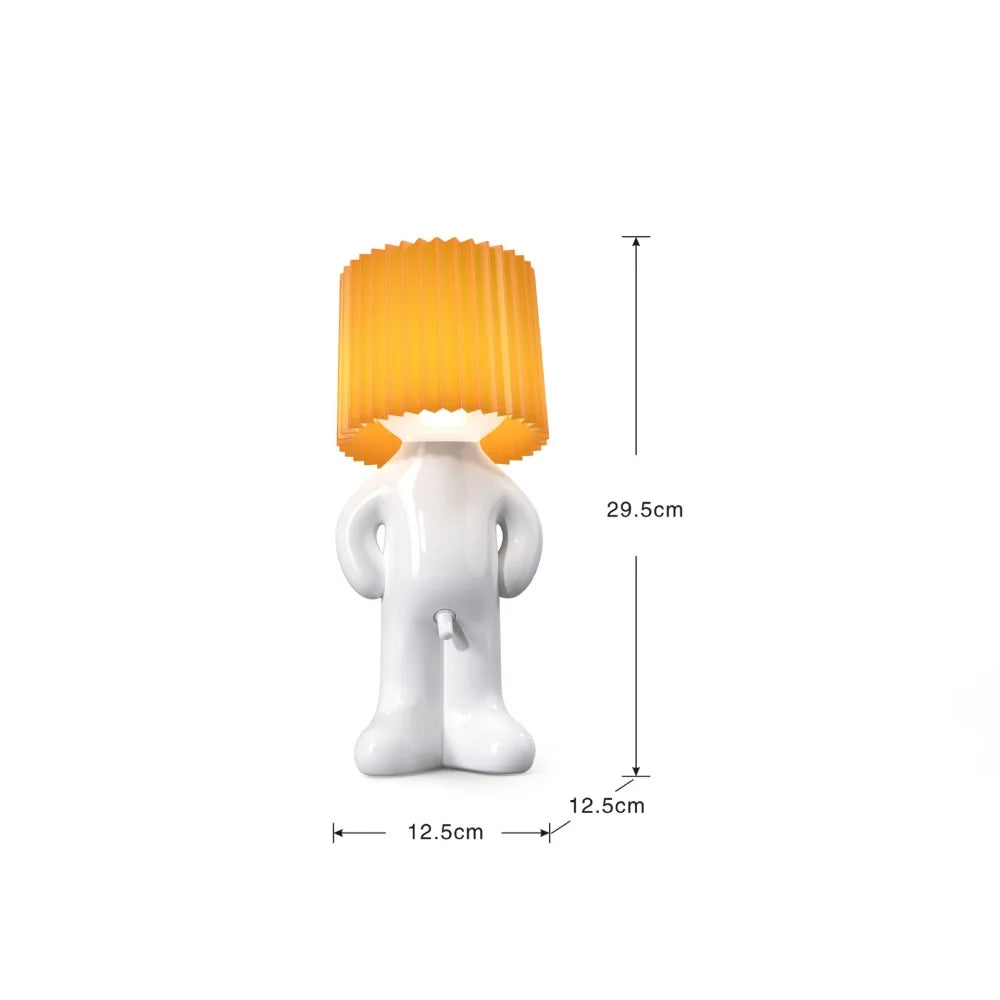 Lampa de birou „Little Shy Man” – Design creativ cu LED cald, pentru decor amuzant și modern