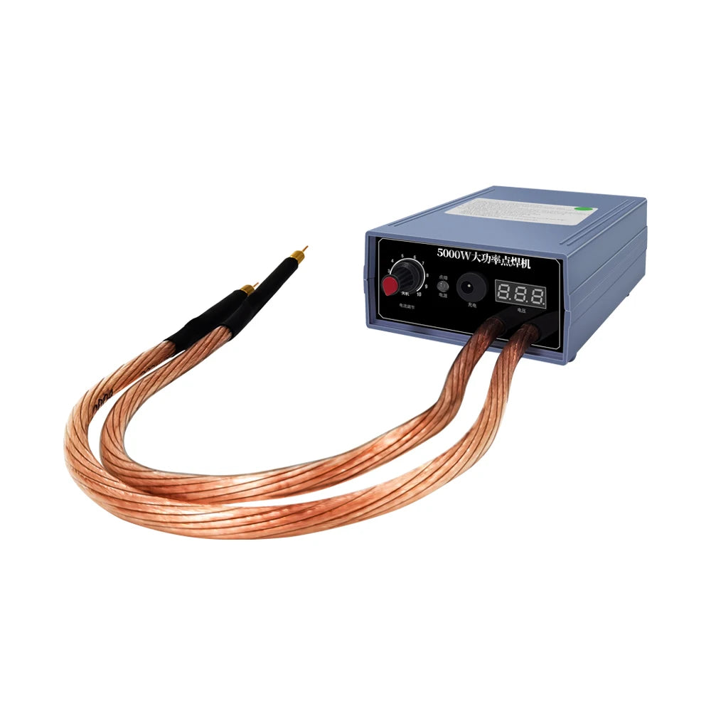 Aparat de sudura 5 kW, curent reglabil, baterie 18650, aparat de sudura prin puncte, gri alb