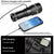 Lanterna profesionala cu led laser, 5km raza actiune, 30000 lumeni, 6 moduri luminare, 90W, incarcare USB-C, baterii incluse