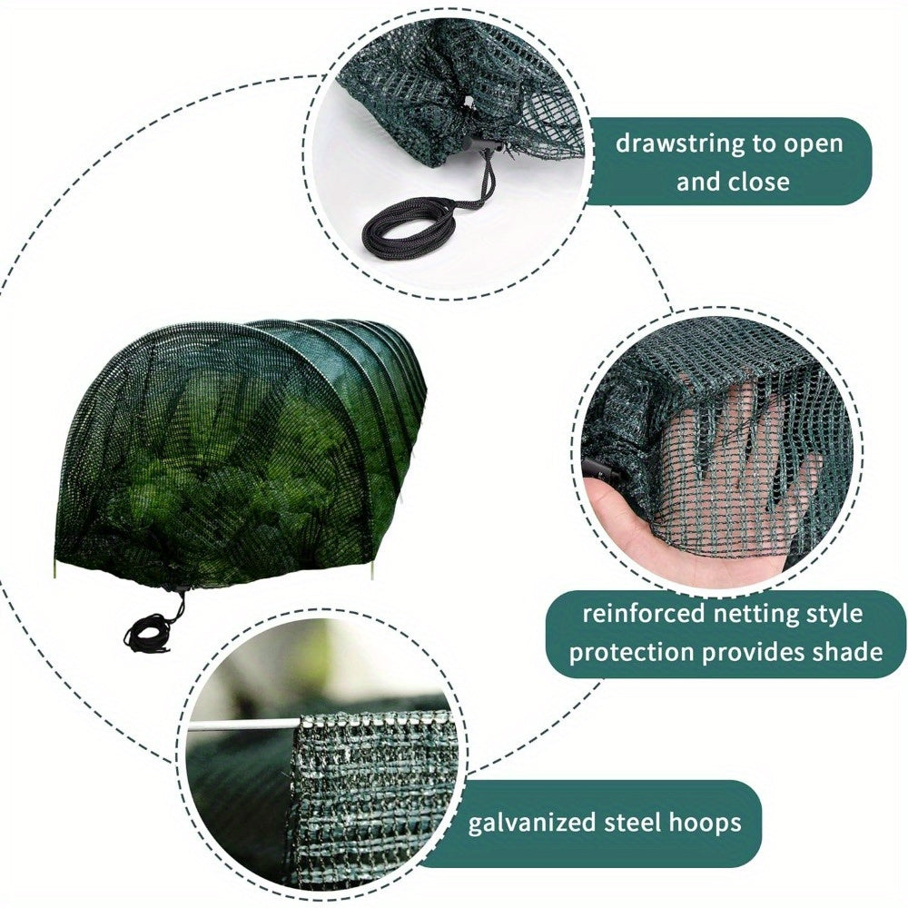 Tunel protectie plante 300x45 cm – plasa umbrire cu arcuri otel galvanizat