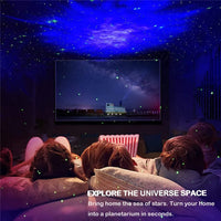 Proiector stele, ABS/PVC, model astronaut, alimentare USB, Alb - imagine 9