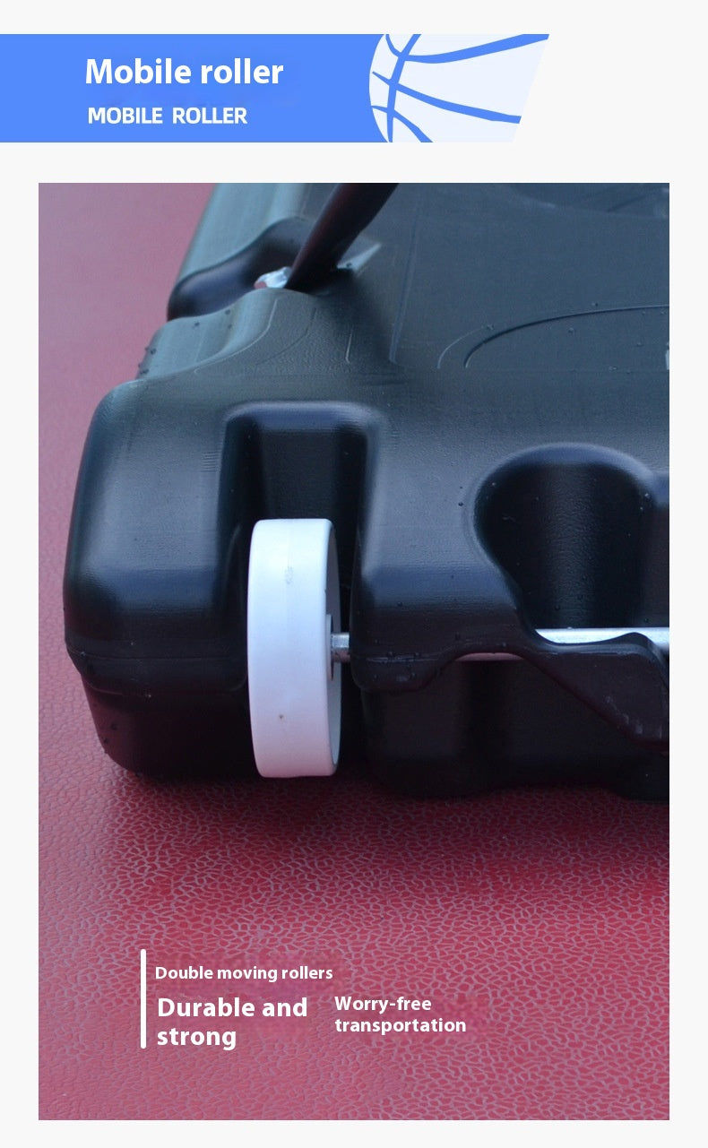 Cos baschet exterior reglabil 1.5–2.5 m – placa transparenta PVC, roti, baza umplere