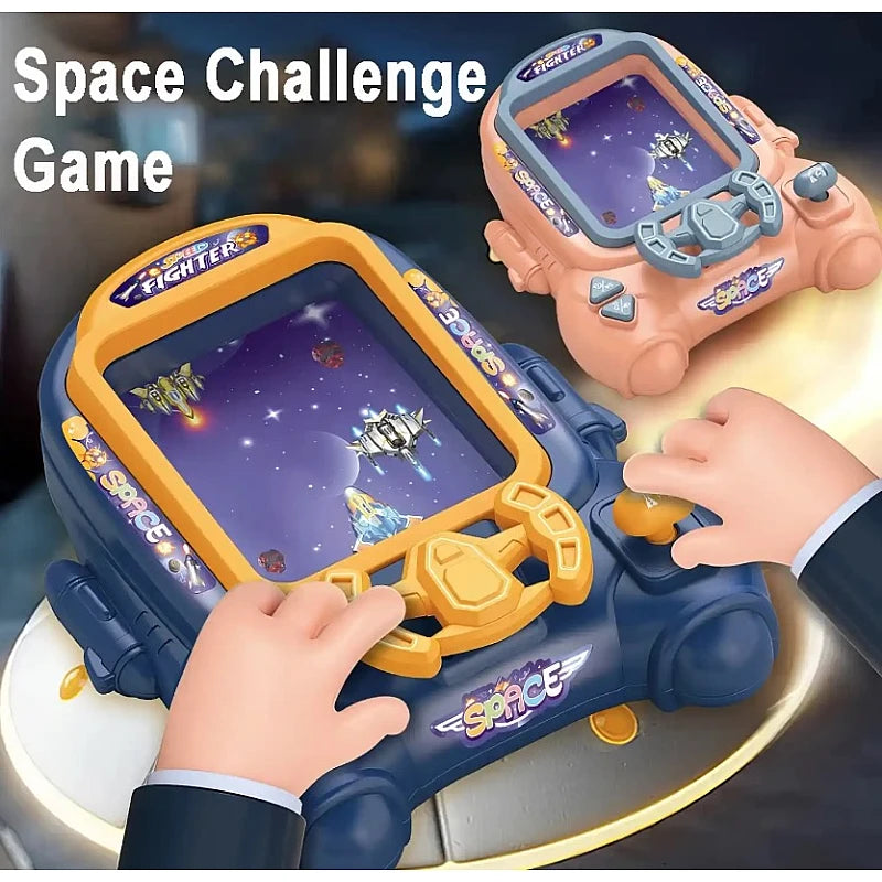 Consola de jocuri arcade cu 18 niveluri – Aventura spatiala, jucarie educativa pentru copii