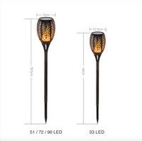 Set 4 lampi solare tip torta cu efect flacara, varianta mare 78cm, 96LED - imagine 8