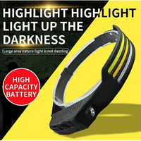Lanterna cap LED, 1200 lumeni, Senzor de miscare, 5 Moduri lumina, Negru - imagine 5