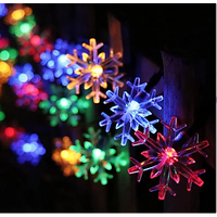 Instalatie Solara cu LED, 7 metri cu 50 fulgi de nea cristal - imagine 8