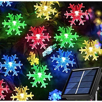Instalatie Solara cu LED, 7 metri cu 50 fulgi de nea cristal - imagine 2