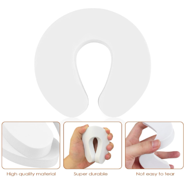 Set 5 opritoare pentru protectie din spuma pentru usa, Alb/Maro